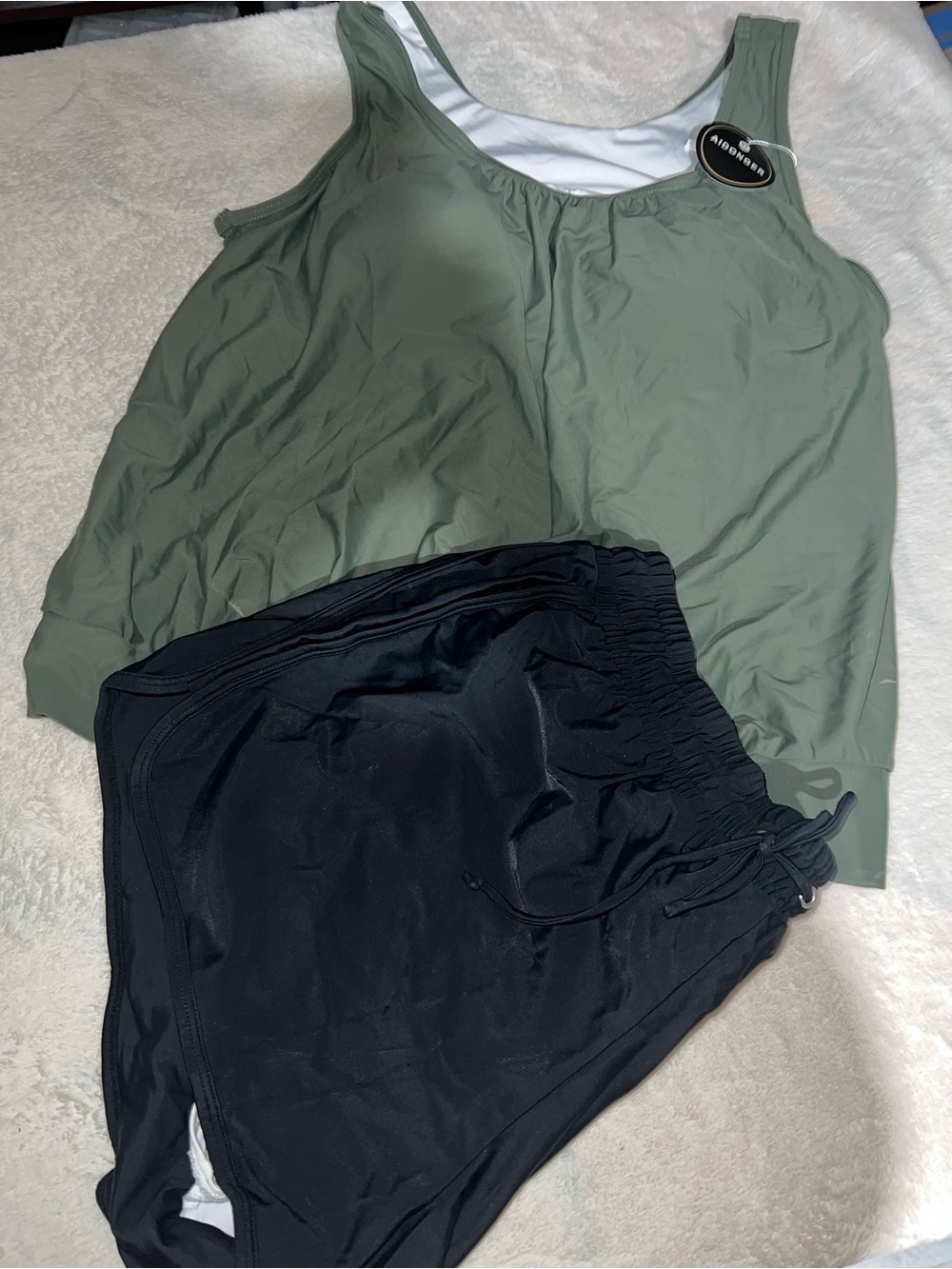 Arbiter Olive Green Tank Top with Black Athletic Shorts